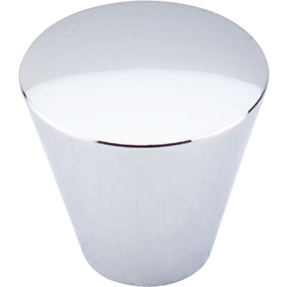 Cone Knob 1 1/16 Inch Polished Chrome