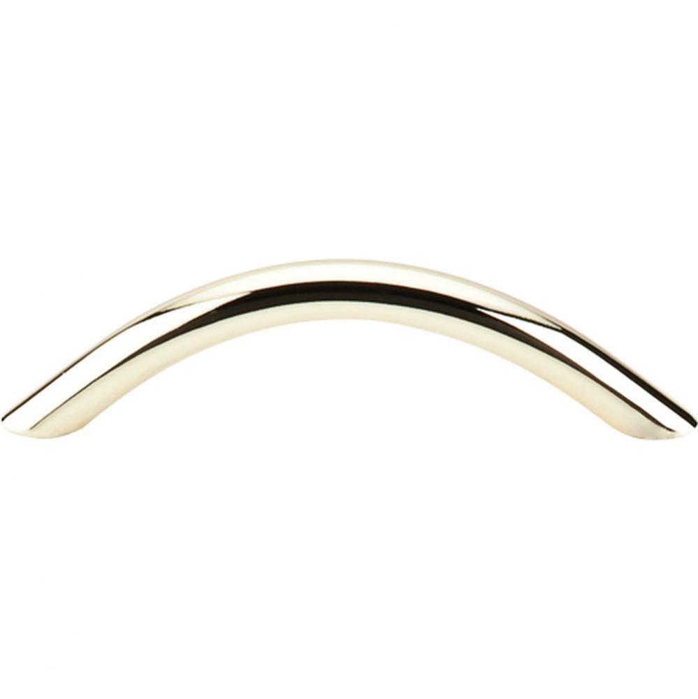 Curved Wire Pull 3 3/4 Inch (c-c) Polished Brass