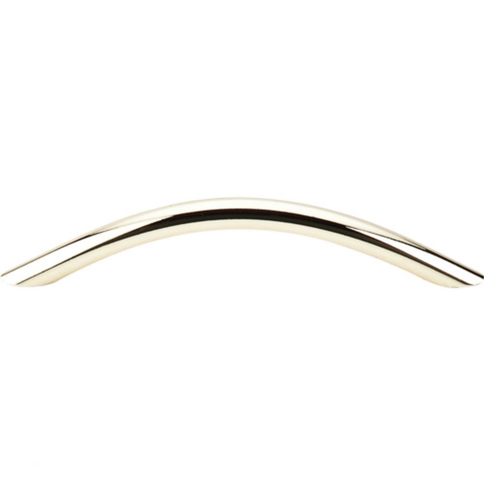 Curved Wire Pull 5 1/16 Inch (c-c) Polished Brass