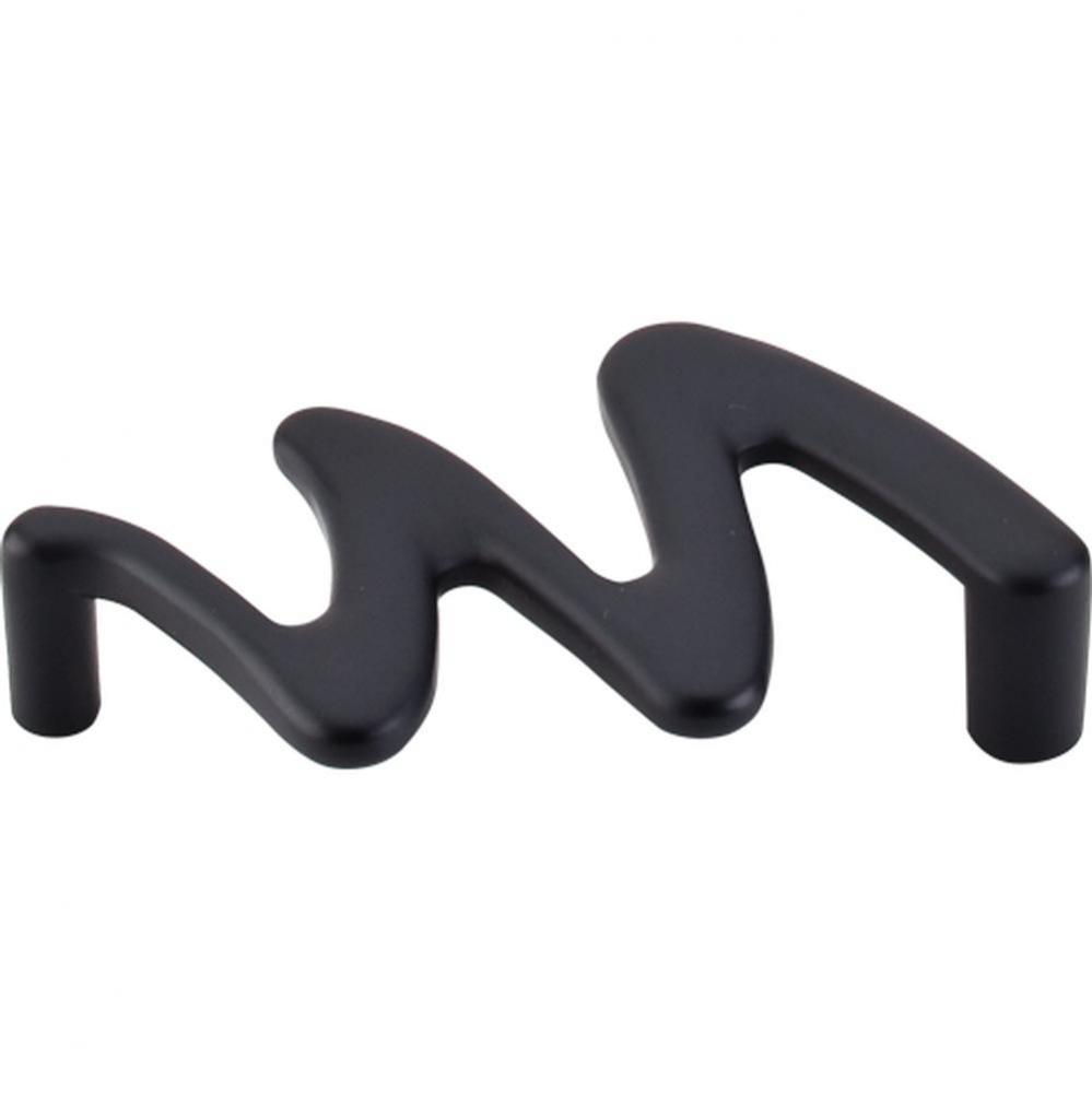 Squiggly Pull 3 3/4 Inch (c-c) Flat Black