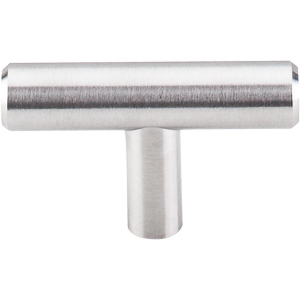 Solid T-Handle 2 Inch Brushed Stainless Steel