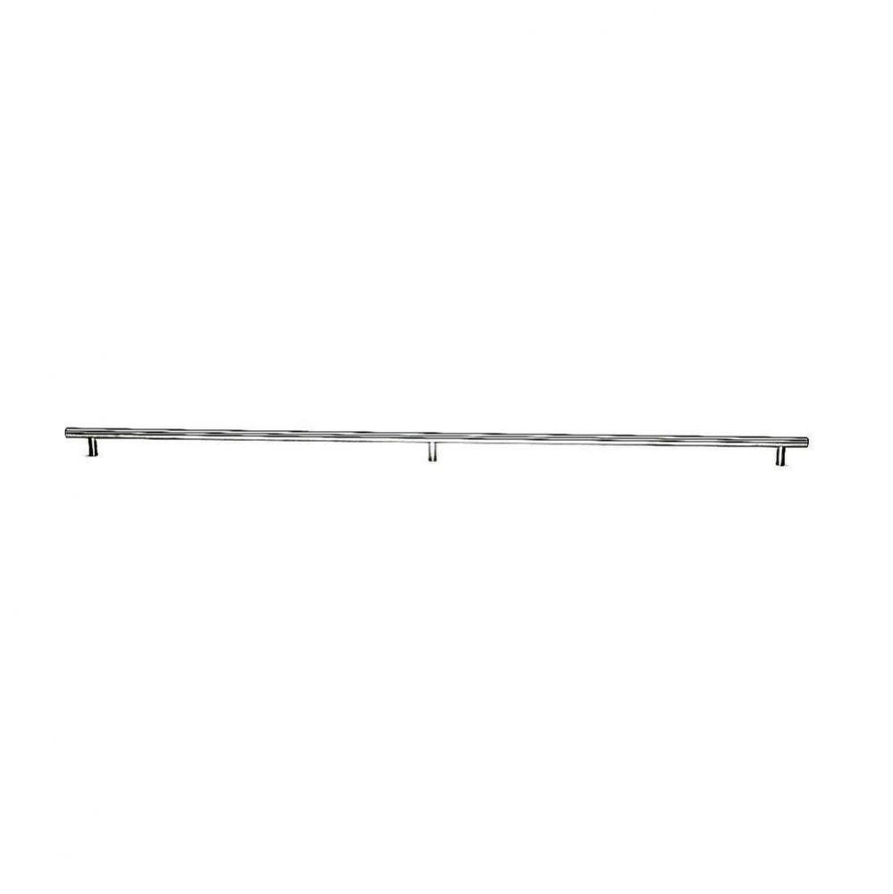 Solid Bar Pull 3 posts - 2x15 1/8 inch (c-c) Brushed Stainless Steel