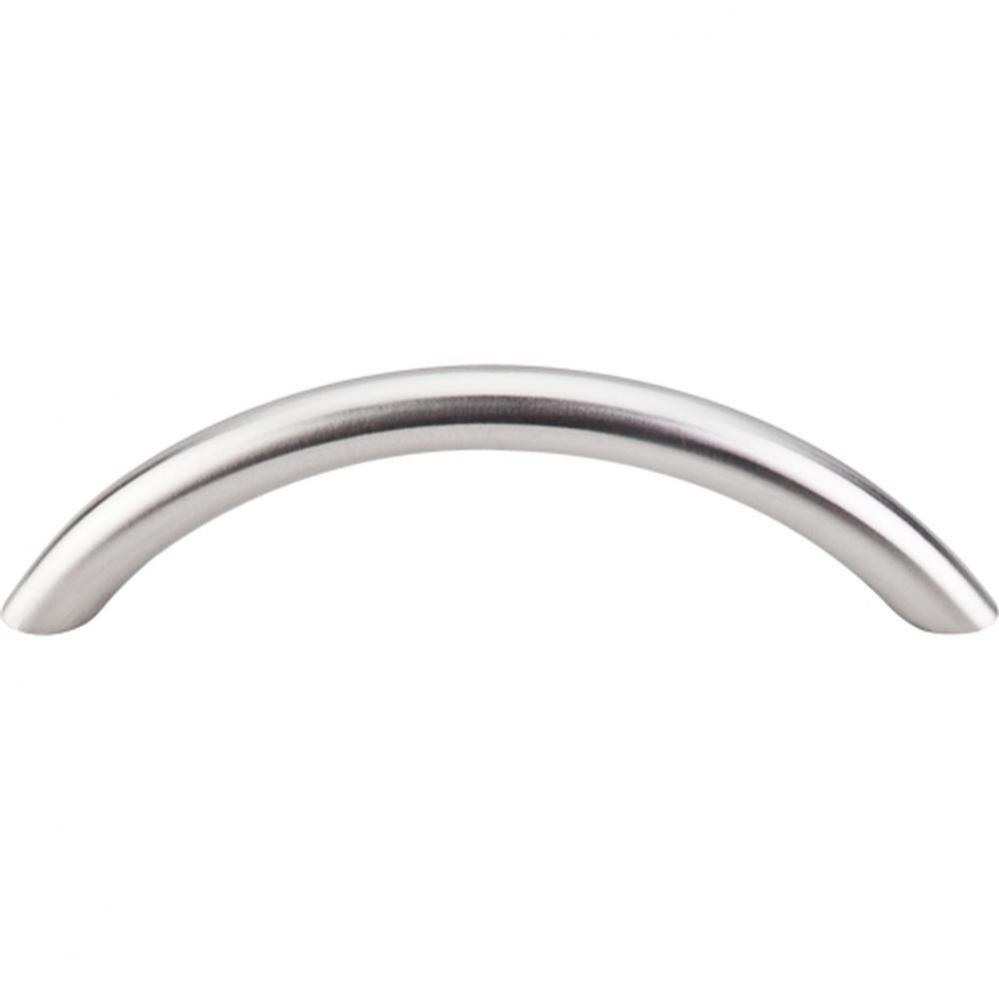 Solid Bowed Bar Pull 3 3/4 Inch (c-c) Brushed Stainless Steel
