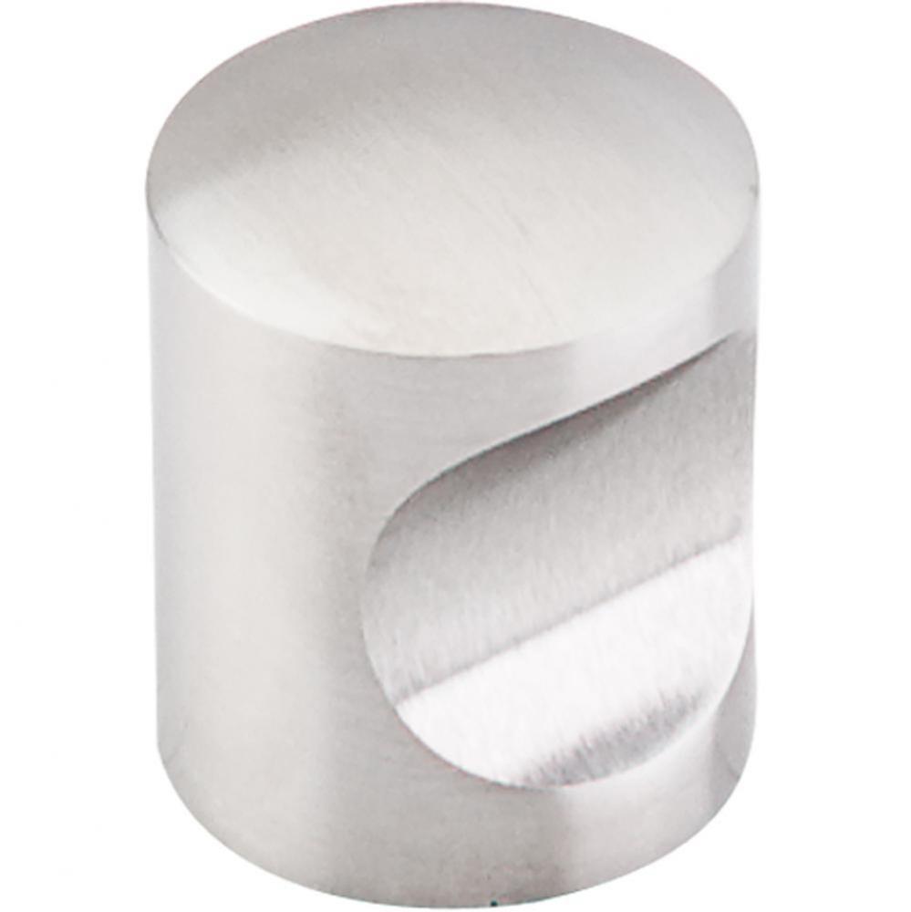 Indent Knob 1 Inch Brushed Stainless Steel