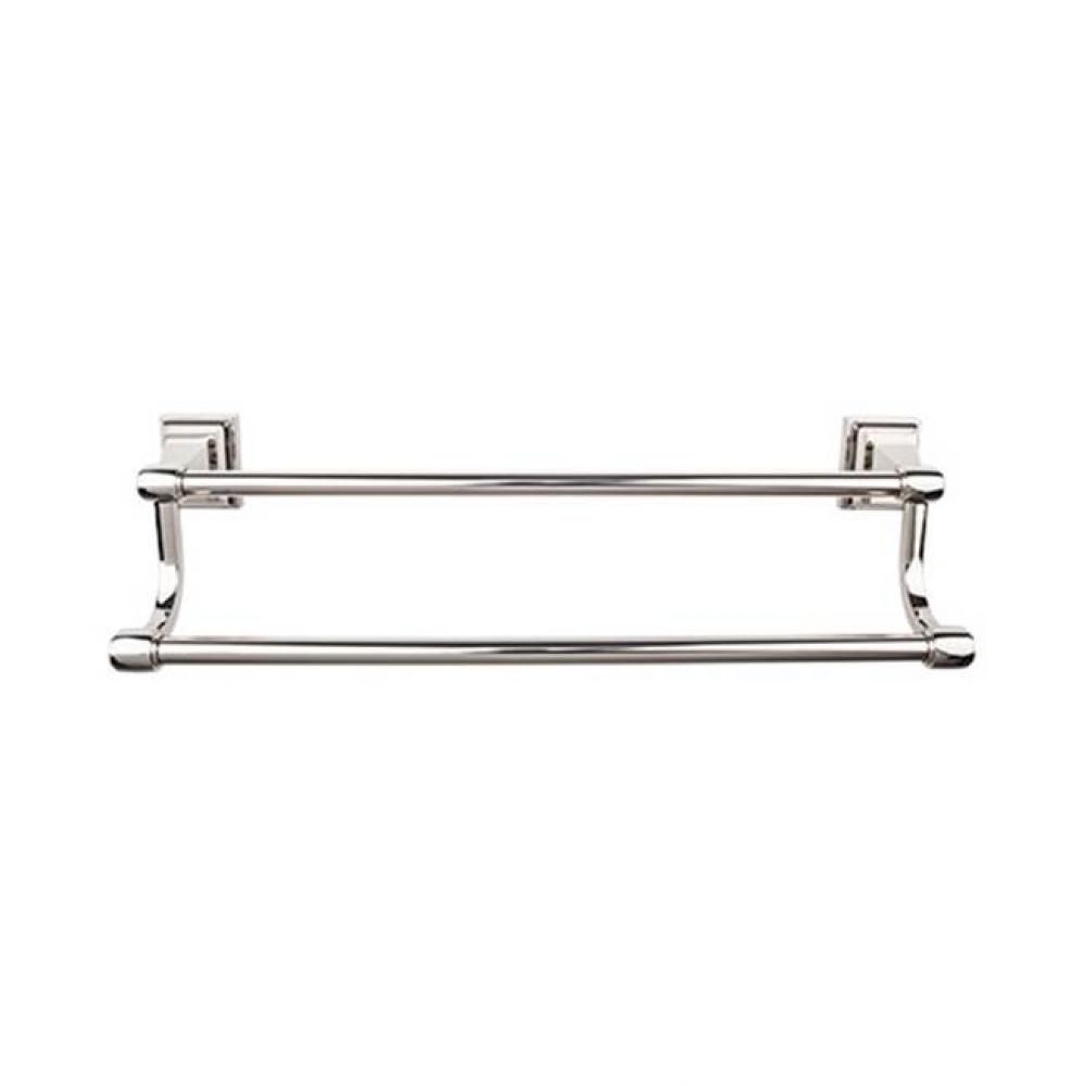 Stratton Bath Towel Bar 30 Inch Double Polished Nickel