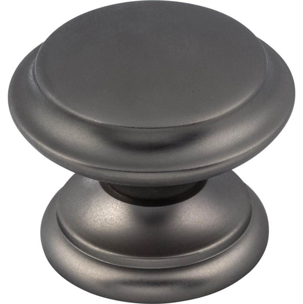 Flat Top Knob 1 3/8 Inch Ash Gray