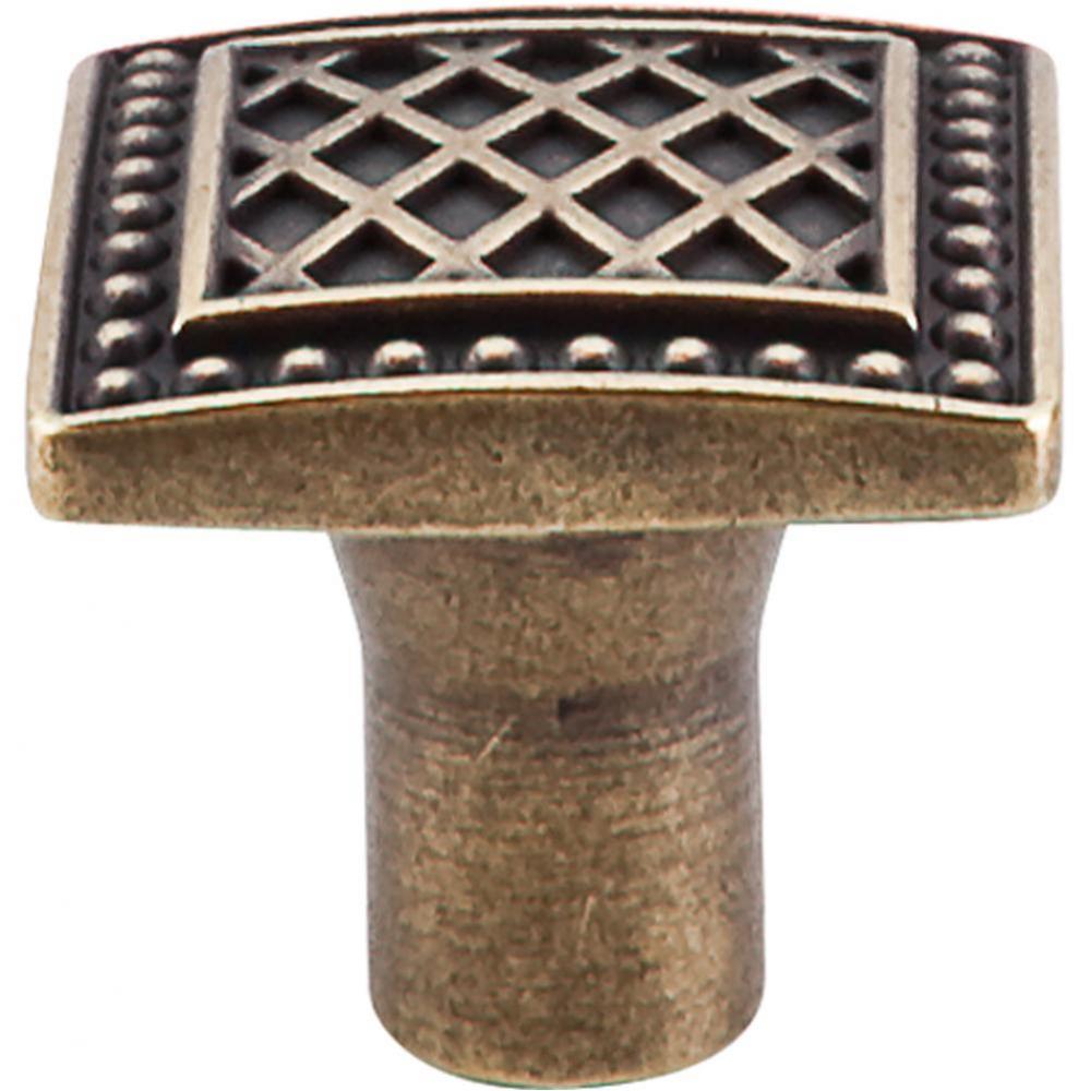 Trevi Square Knob 1 1/4 Inch German Bronze