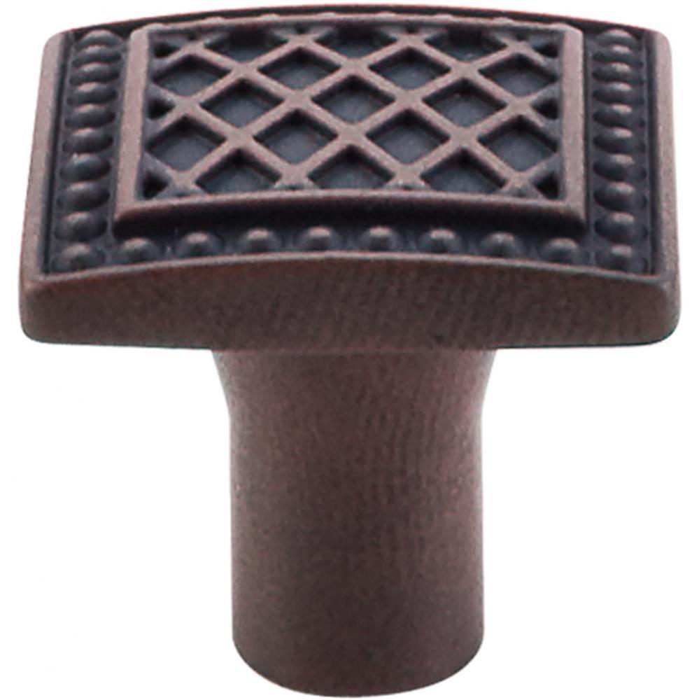 Trevi Square Knob 1 1/4 Inch Patina Rouge