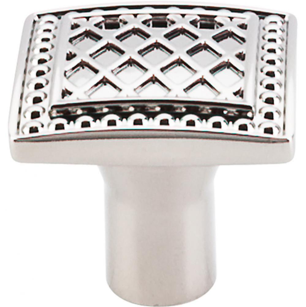 Trevi Square Knob 1 1/4 Inch Polished Nickel