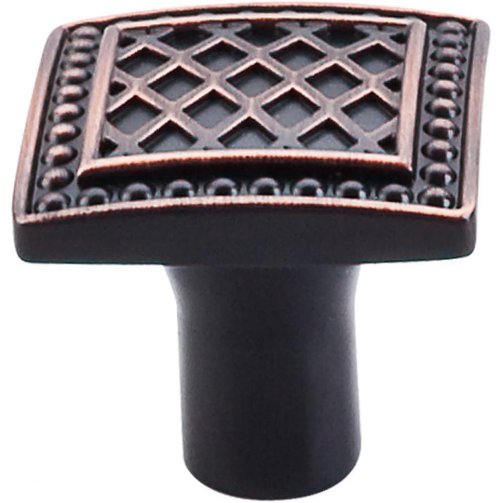 Trevi Square Knob 1 1/4 Inch Tuscan Bronze