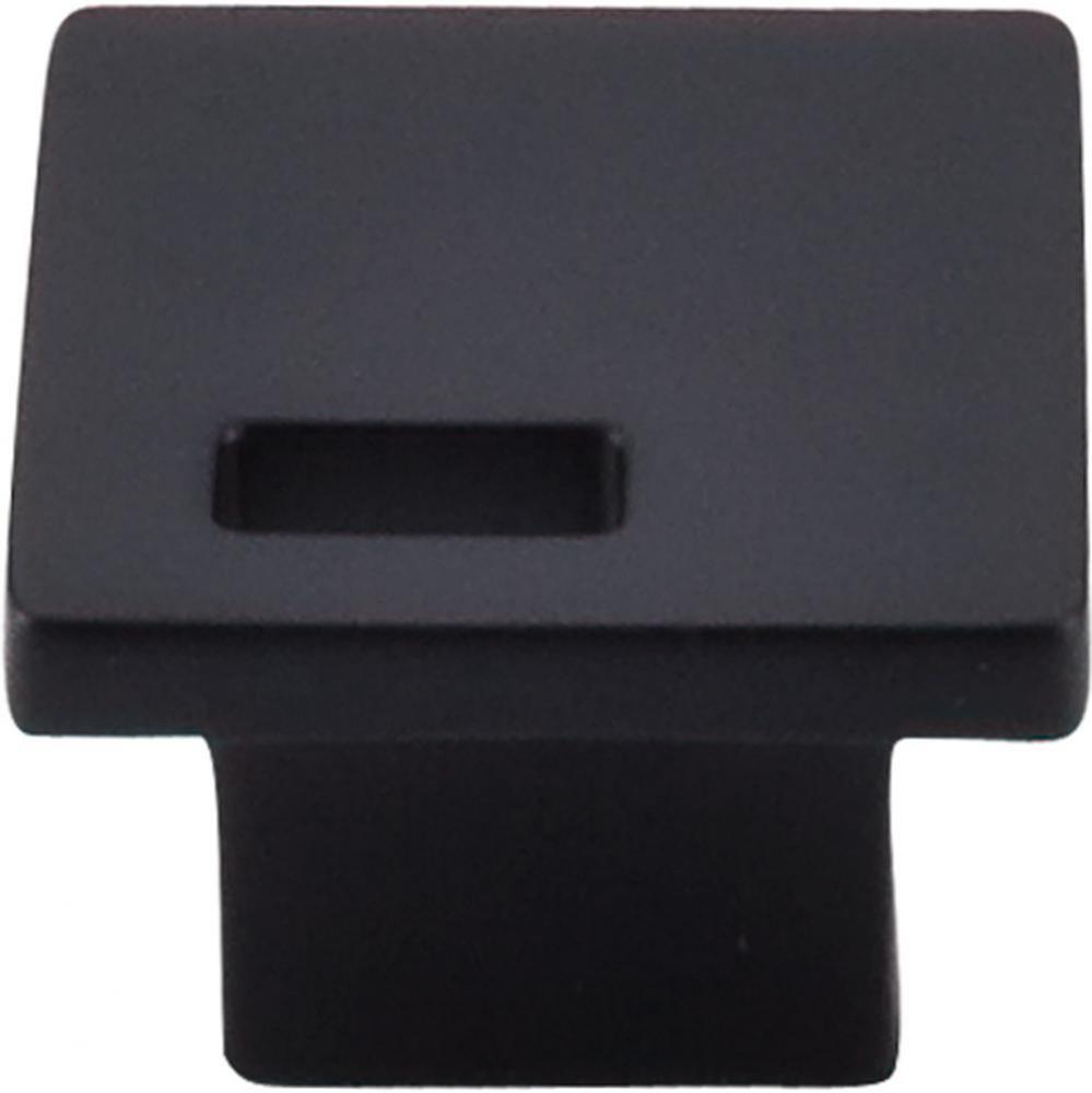Modern Metro Slot Knob 1 1/4 Inch Flat Black