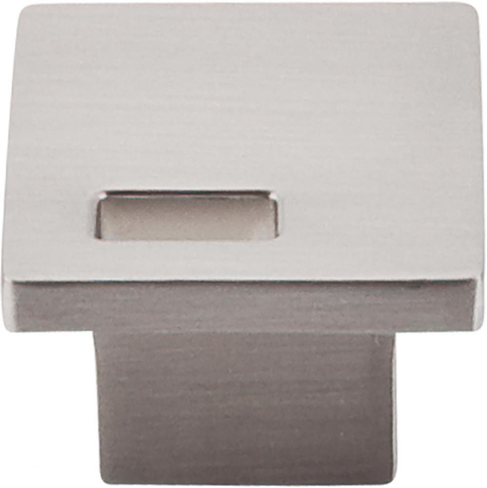 Modern Metro Slot Knob 1 1/4 Inch Brushed Satin Nickel