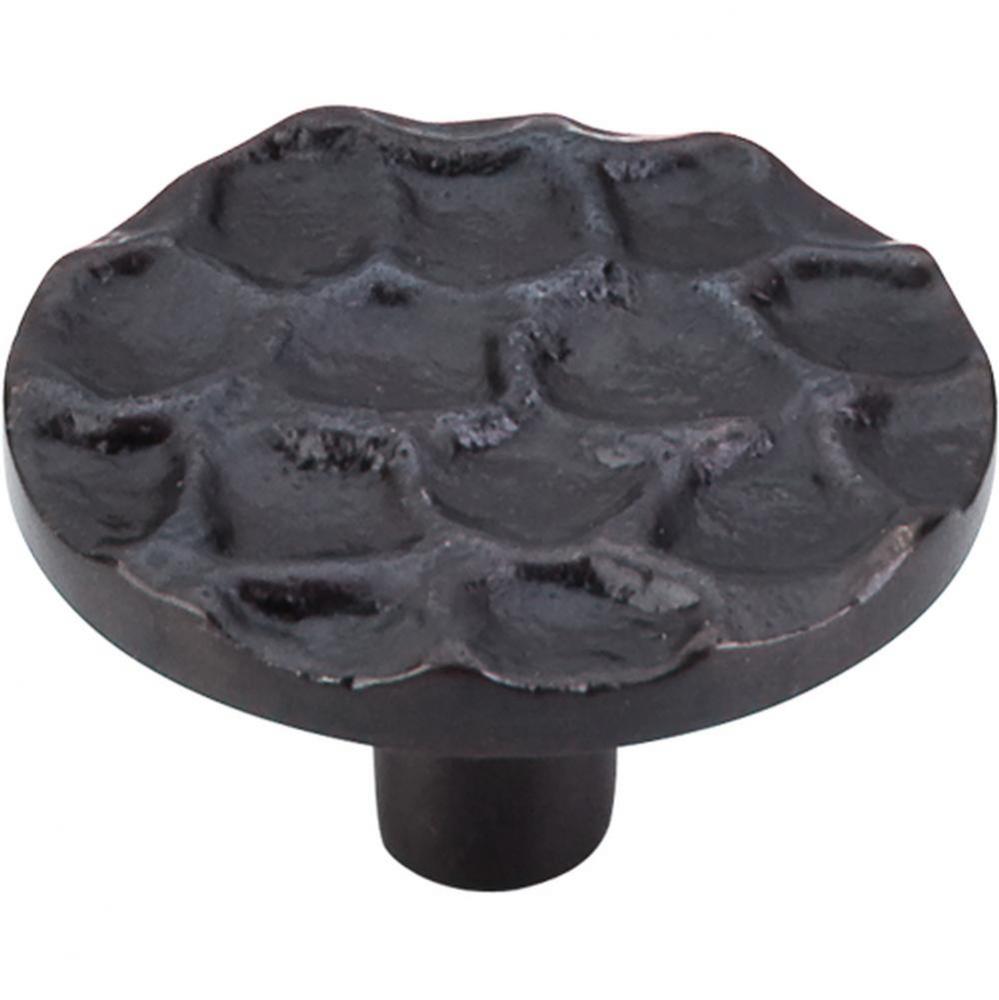 Cobblestone Round Knob 1 15/16 Inch Coal Black