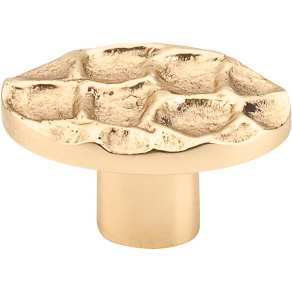 Cobblestone Oval Knob 2 Inch Brass