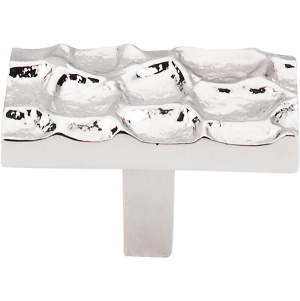 Cobblestone Rectangle Knob 1 7/8 Inch Polished Nickel