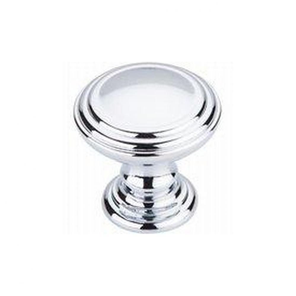 Reeded Knob 1 1/2 Inch Polished Chrome