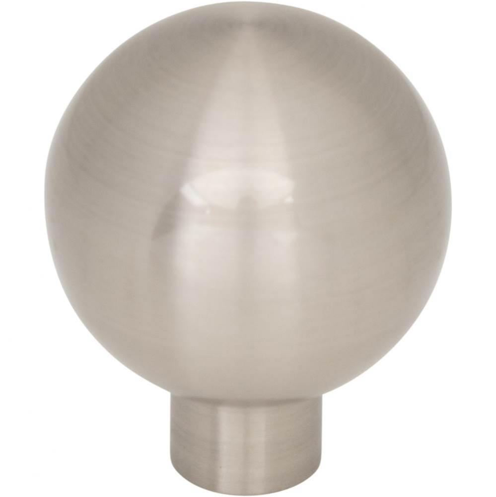 Brockwell Knob 1 1/8 Inch Brushed Satin Nickel