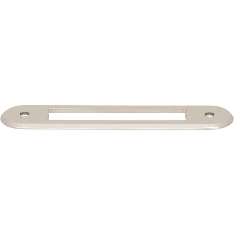 Brockwell Backplate 3 3/4 Inch (c-c) Polished Nickel