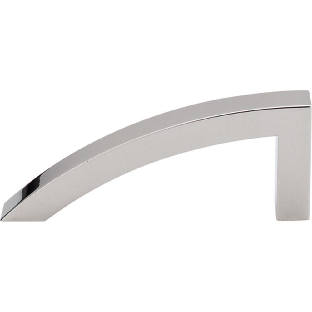 Sloped Pull 3 7/8 Inch (c-c) Polished Nickel