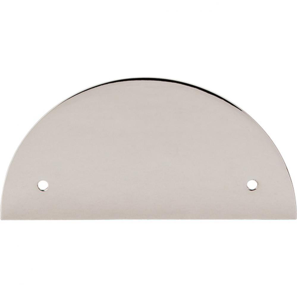 Half Circle Back Plate 3 1/2 Inch (c-c) Polished Nickel