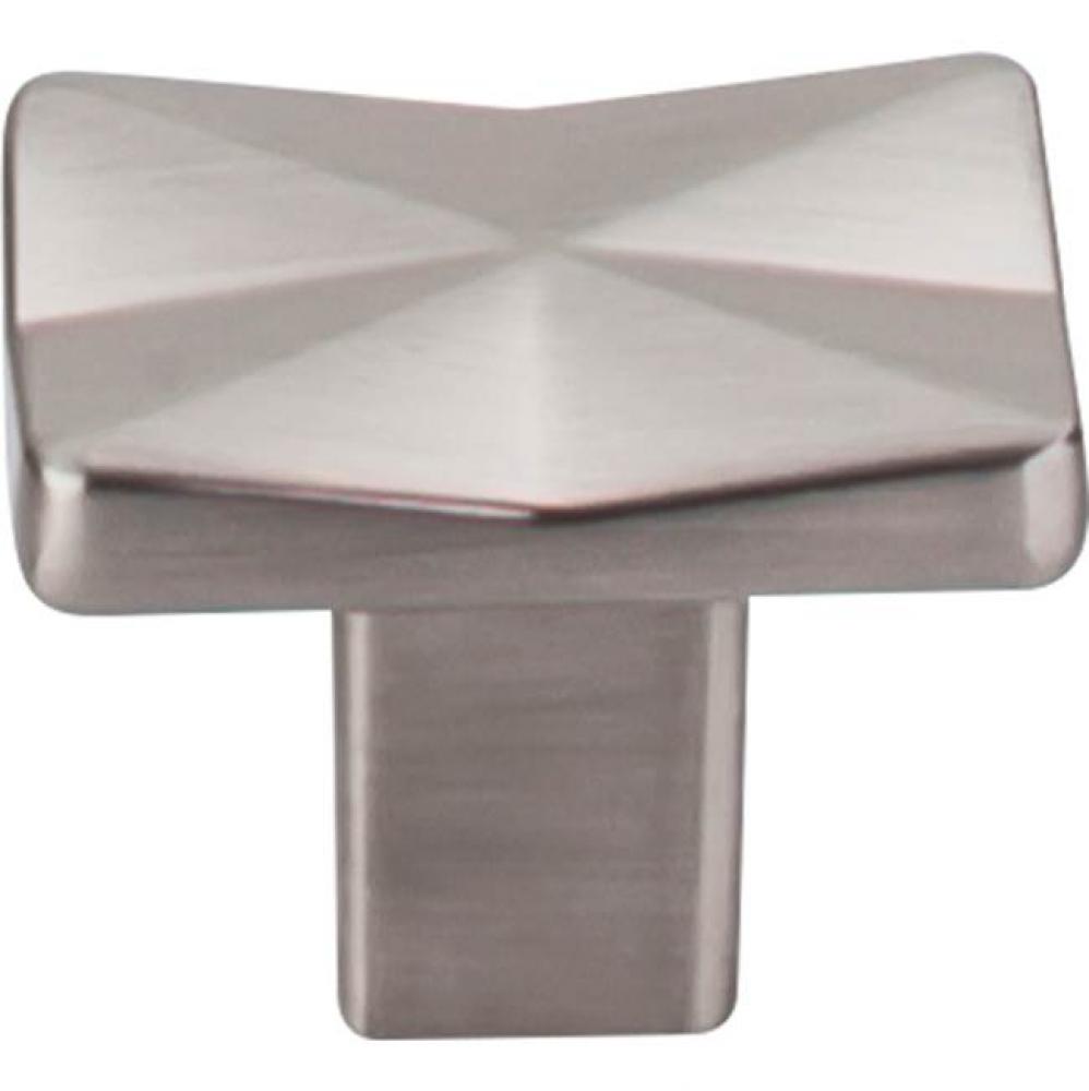 Quilted Knob 1 1/4 Inch Brushed Satin Nickel