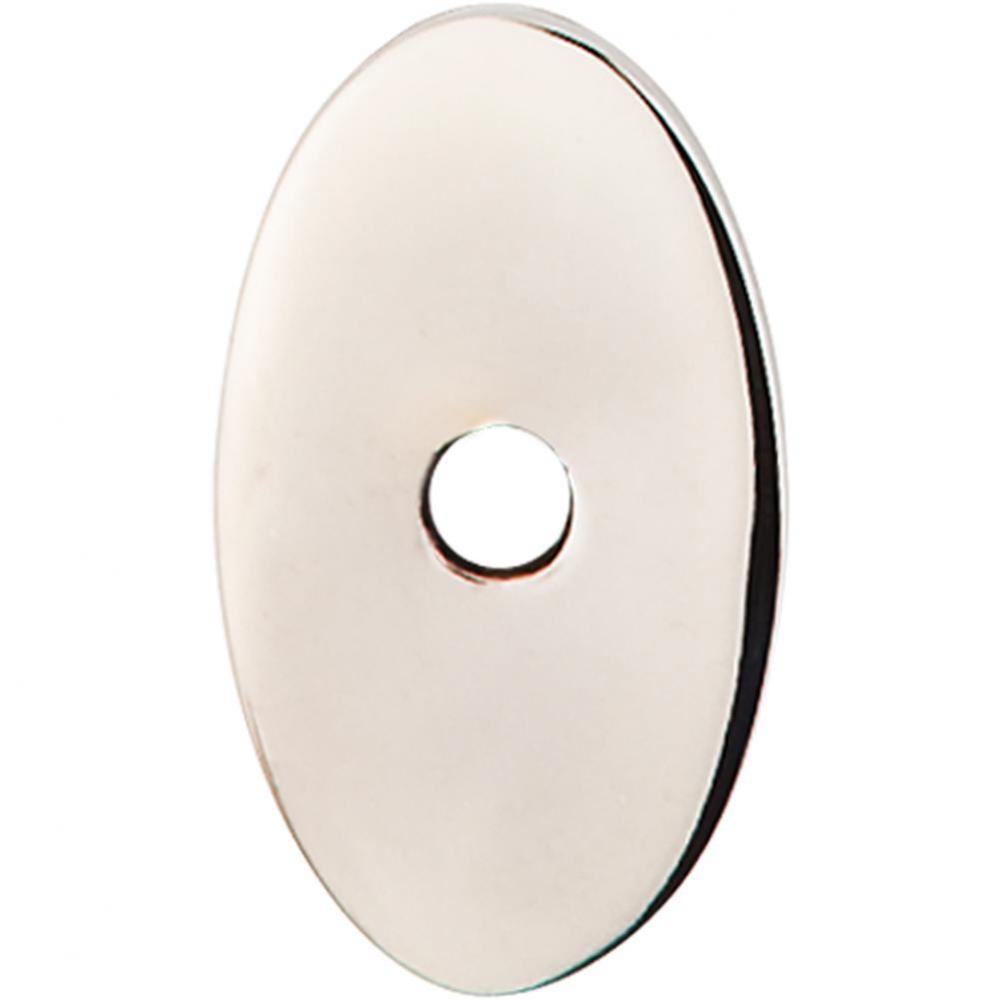 Oval Backplate 1 1/4 Inch Polished Nickel
