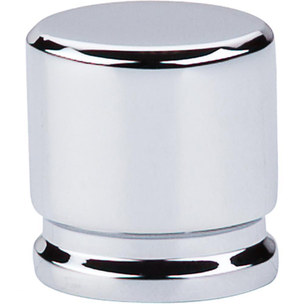 Oval Knob 1 1/8 Inch Polished Chrome