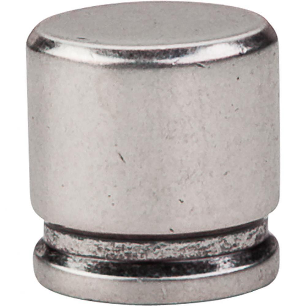 Oval Knob 1 1/8 Inch Pewter Antique