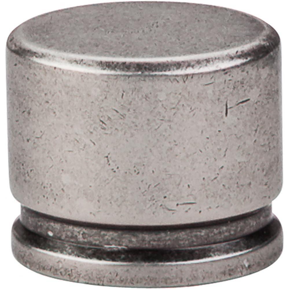 Oval Knob 1 3/8 Inch Pewter Antique