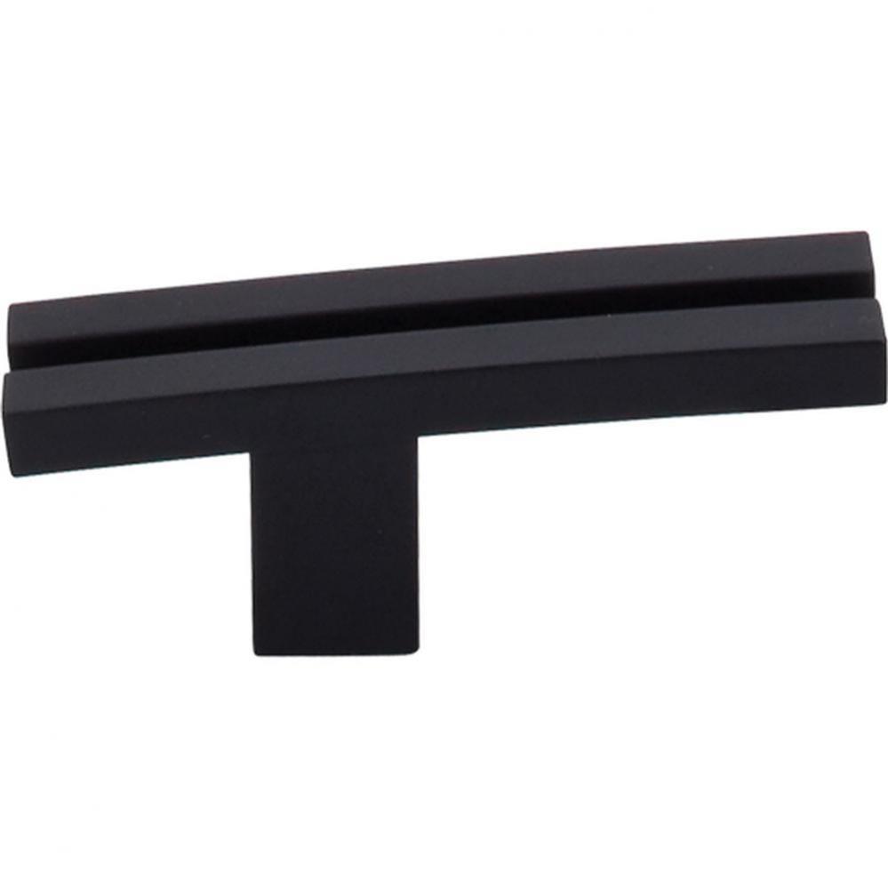 Inset Rail Knob 2 5/8 Inch Flat Black
