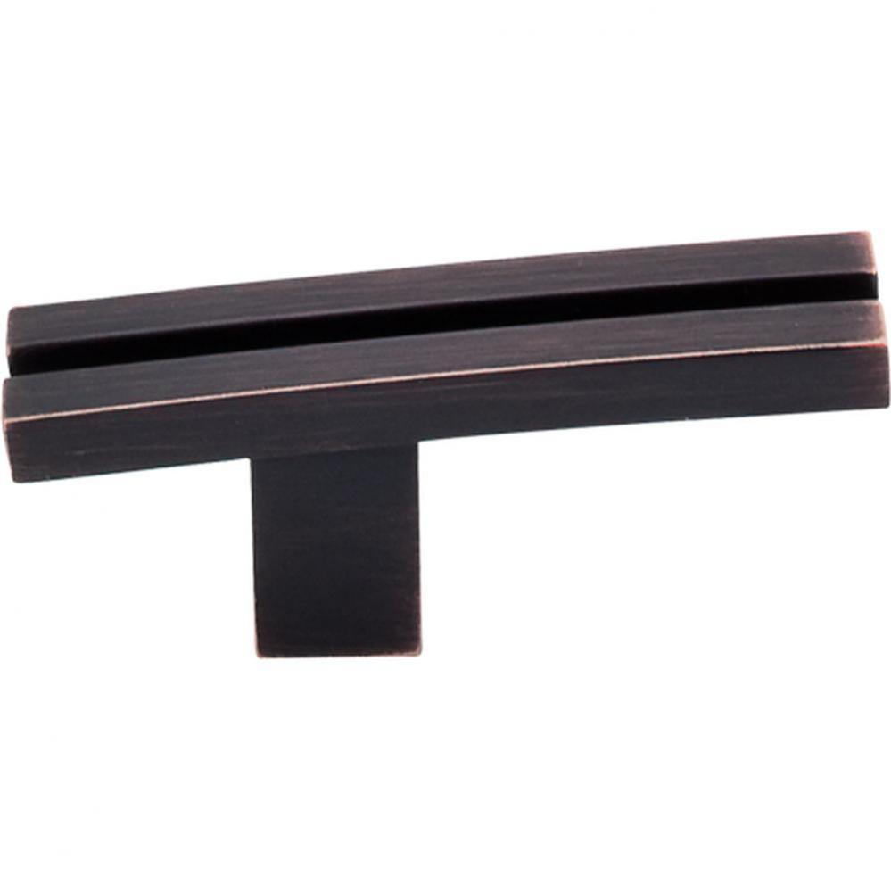 Inset Rail Knob 2 5/8 Inch Tuscan Bronze