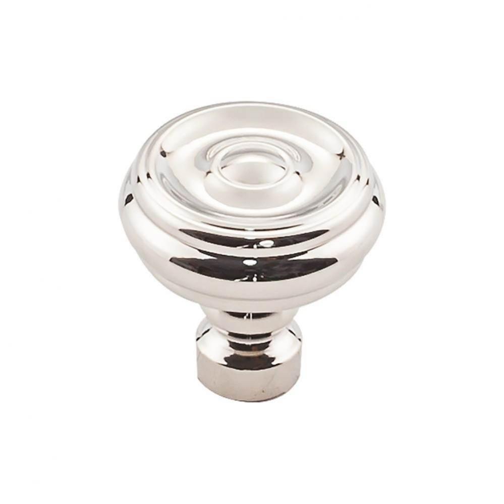 Brixton Button Knob 1 1/4 Inch Polished Nickel