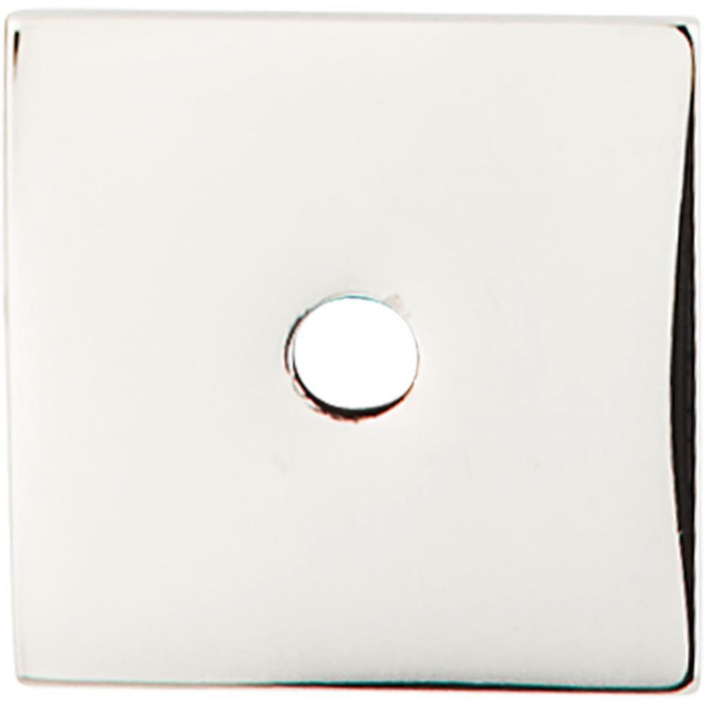 Square Backplate 1 Inch Polished Nickel