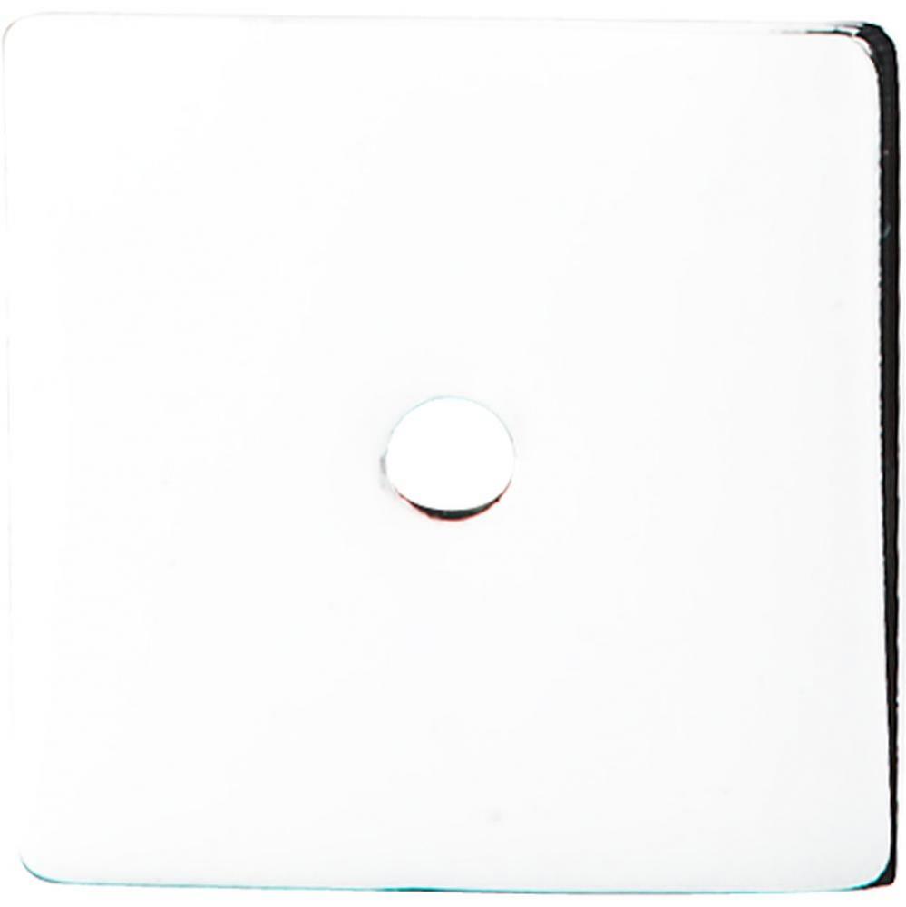 Square Backplate 1 1/4 Inch Polished Chrome