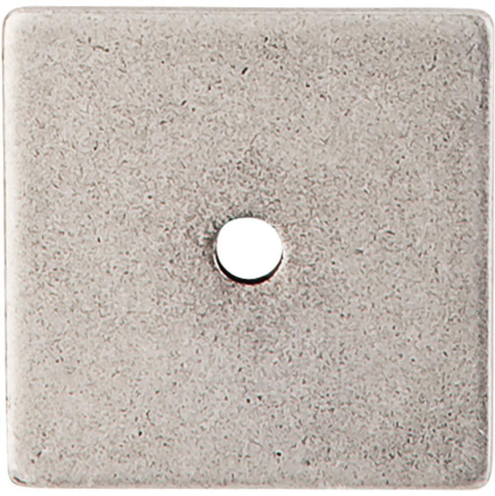Square Backplate 1 1/4 Inch Pewter Antique