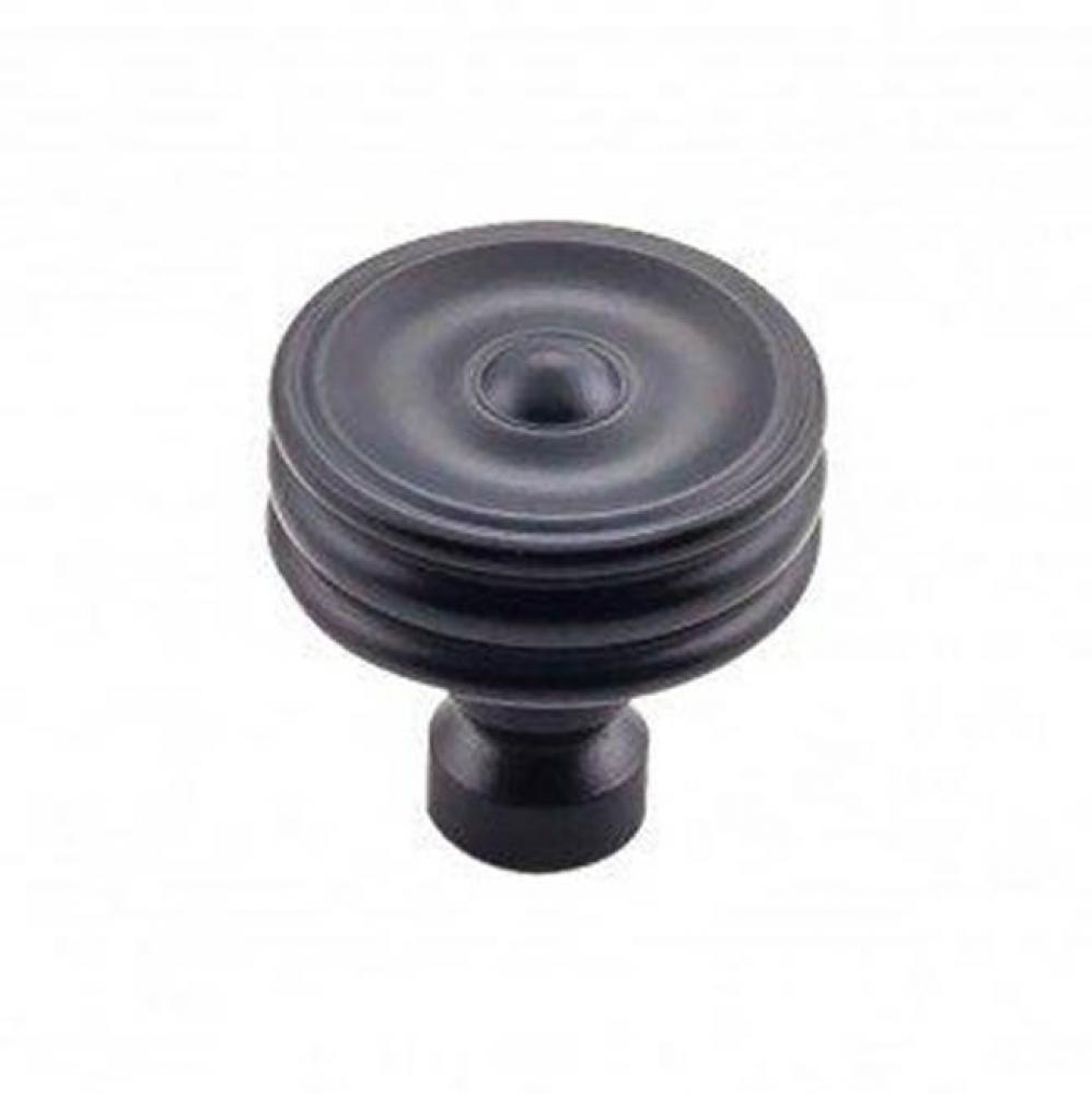 Brixton Ridged Knob 1 1/4 Inch Flat Black