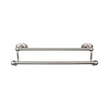 Top Knobs ED11BSNC - Edwardian Bath Towel Bar 30 In. Double - Oval Backplate Brushed Satin Nickel
