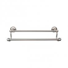Top Knobs ED11BSNE - Edwardian Bath Towel Bar 30 Inch Double - Ribbon Bplate Brushed Satin Nickel