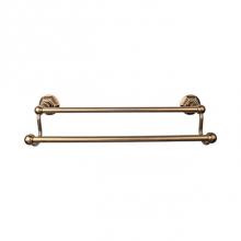 Top Knobs ED11GBZB - Edwardian Bath Towel Bar 30 Inch Double - Hex Backplate German Bronze