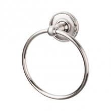 Top Knobs ED5BSNA - Edwardian Bath Ring Beaded Backplate Brushed Satin Nickel