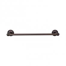 Top Knobs ED8ORBE - Edwardian Bath Towel Bar 24 Inch Single - Ribbon Bplate Oil Rubbed Bronze