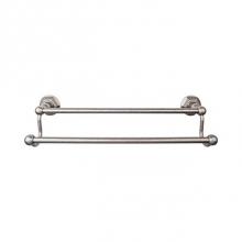 Top Knobs ED9APB - Edwardian Bath Towel Bar 24 Inch Double - Hex Backplate Antique Pewter