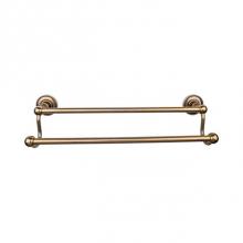 Top Knobs ED9GBZA - Edwardian Bath Towel Bar 24 In. Double - Beaded Bplate German Bronze