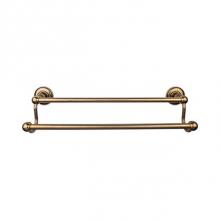 Top Knobs ED9GBZD - Edwardian Bath Towel Bar 24 Inch Double - Plain Bplate German Bronze