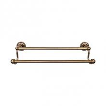 Top Knobs ED9GBZF - Edwardian Bath Towel Bar 24 In. Double - Rope Backplate German Bronze