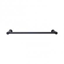 Top Knobs HOP6BLK - Hopewell Bath Towel Bar 18 Inch Single Flat Black