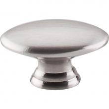 Top Knobs M379 - Flat Oval Knob 1 1/2 Inch Brushed Satin Nickel