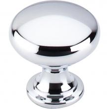 Top Knobs M411 - Hollow Round Knob 1 3/16 Inch Polished Chrome
