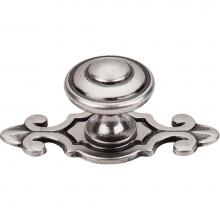 Top Knobs M464 - Canterbury Knob 1 1/4 Inch w/Backplate Pewter Antique