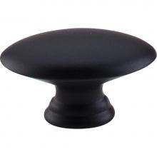 Top Knobs M499 - Flat Oval Knob 1 1/2 Inch Flat Black